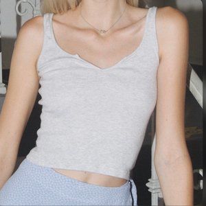 super cute light grey brandy melville tank top